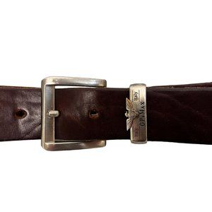 GP & Max, Dark Brown Leather Belt, Made in Italy